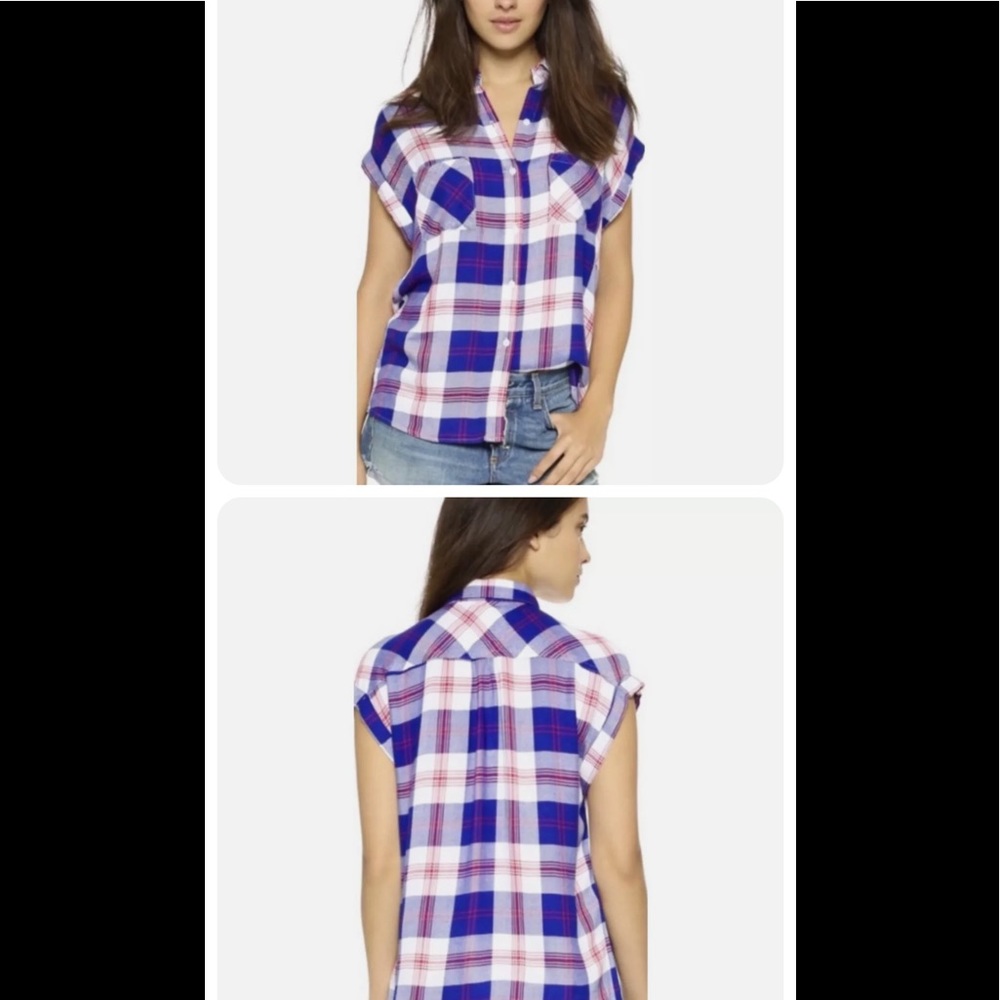 Rails Plaid Flannel Sleeveless Top Sz L